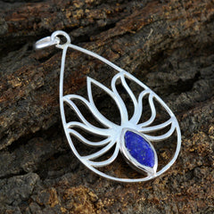 Genesis Blue Rope-Wire Dainty Pendant