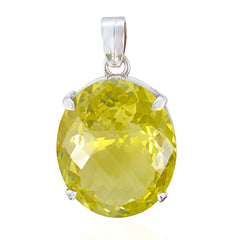 Teresa Yellow Traditional Statement Pendant Lemon Quartz Yellow Yellow