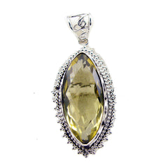 Amanda Yellow Rope-Wire Statement Pendant Lemon Quartz Yellow Yellow