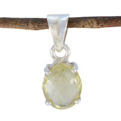 Agnes Yellow Glamorous Dainty Pendant Lemon Quartz Yellow Yellow