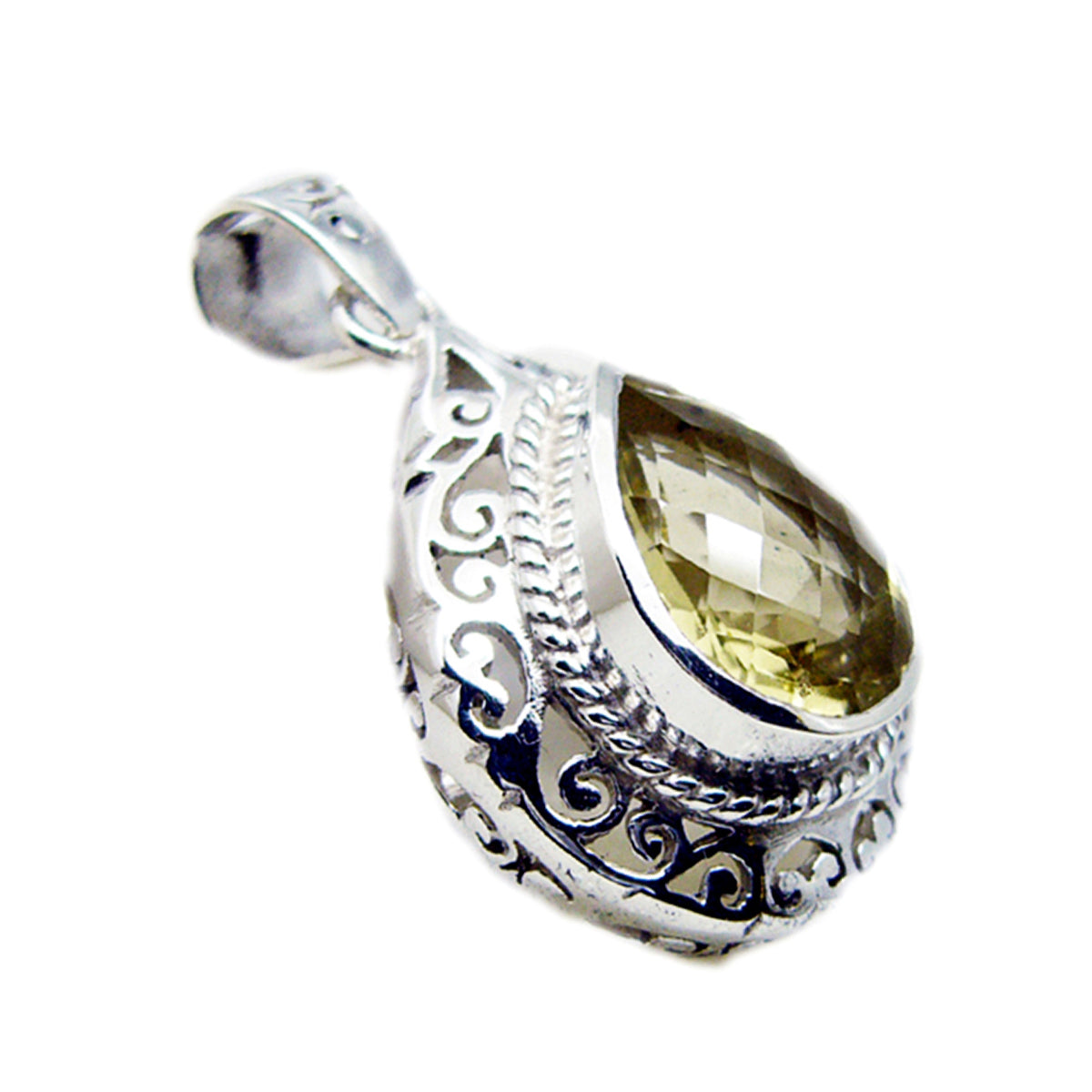 Dayana Yellow Victorian Statement Pendant