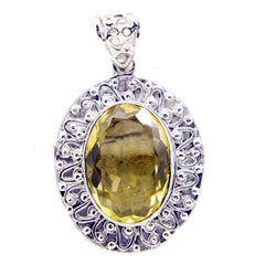 Pauline Yellow Rope-Wire Chunky Pendant Lemon Quartz Yellow Yellow