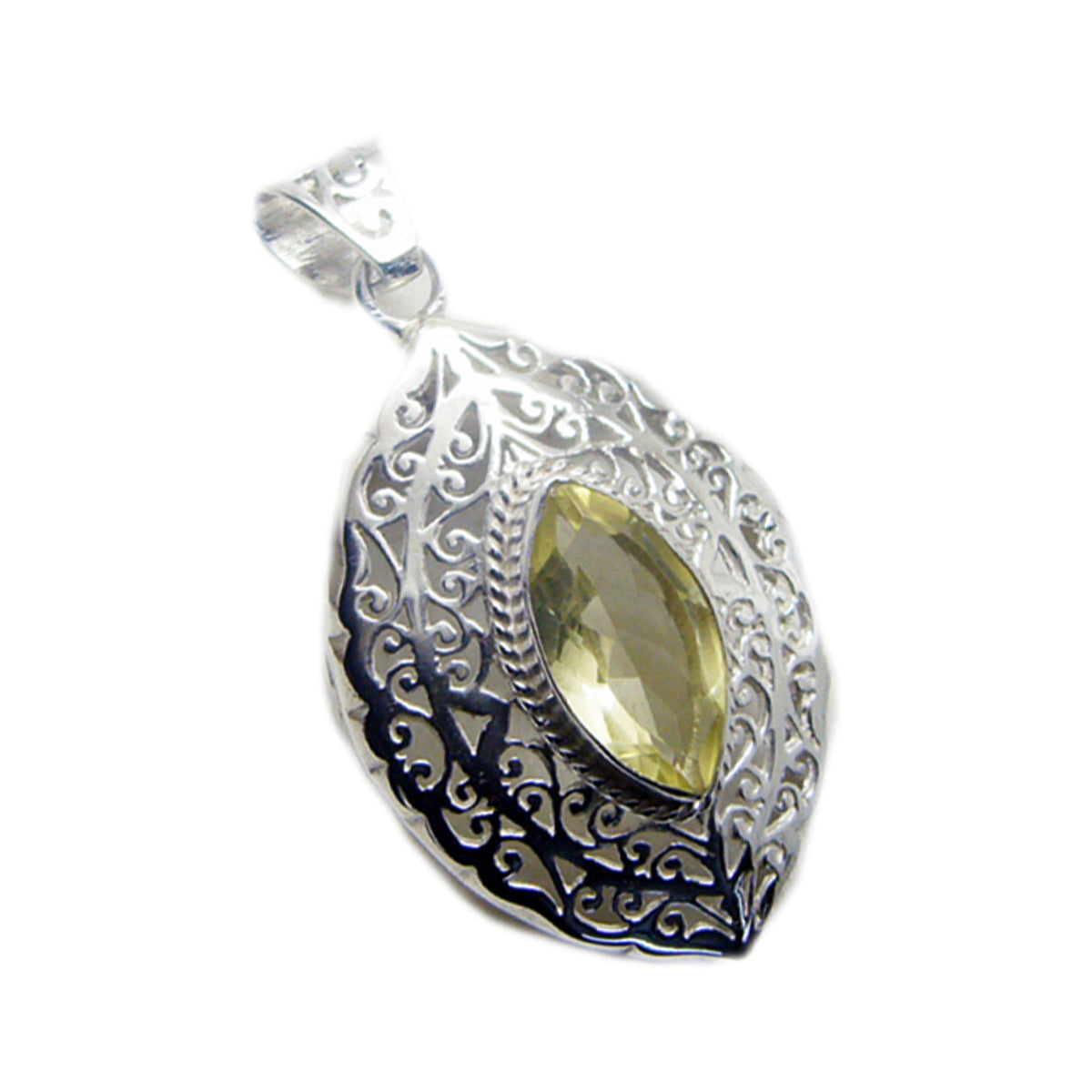 Tereza Yellow Art-Deco Statement Pendant