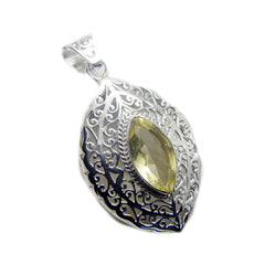Tereza Yellow Art-Deco Statement Pendant