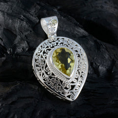 Alice Yellow Filigree Statement Pendant