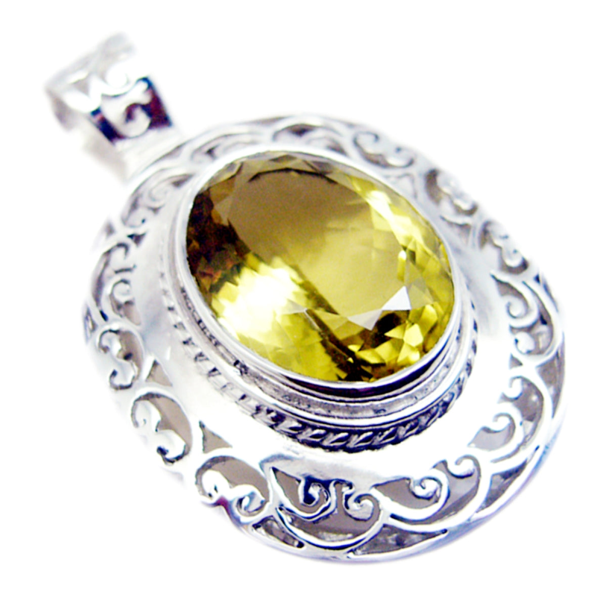 Eleanor Yellow Victorian Chunky Pendant