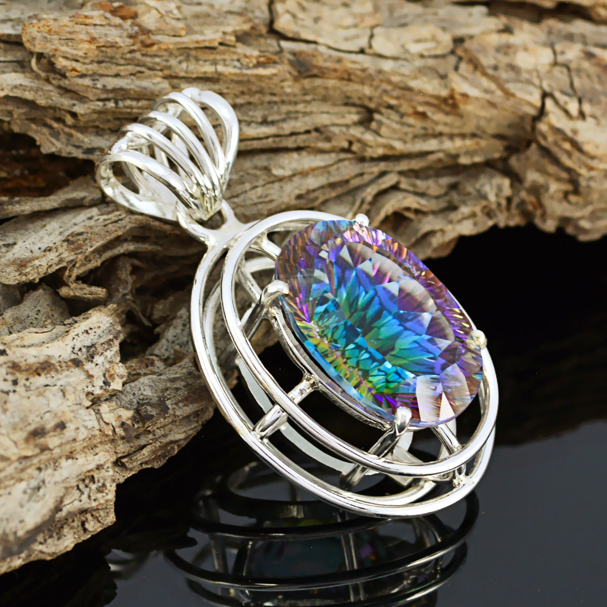 Lili multicolor Rope-Wire Chunky Pendant