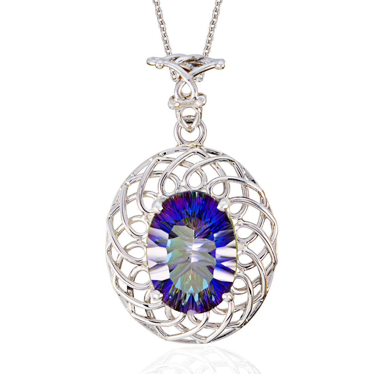 Lily multicolor Rope-Wire Chunky Pendant Mystic Quartz multicolor Multicolor