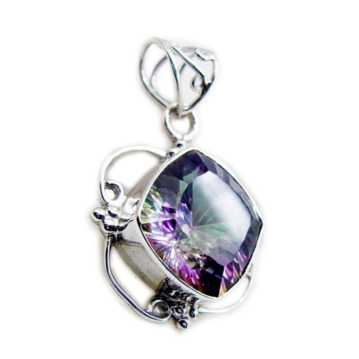 Cecilia multicolor Rope-Wire Statement Pendant Mystic Quartz multicolor Multicolor