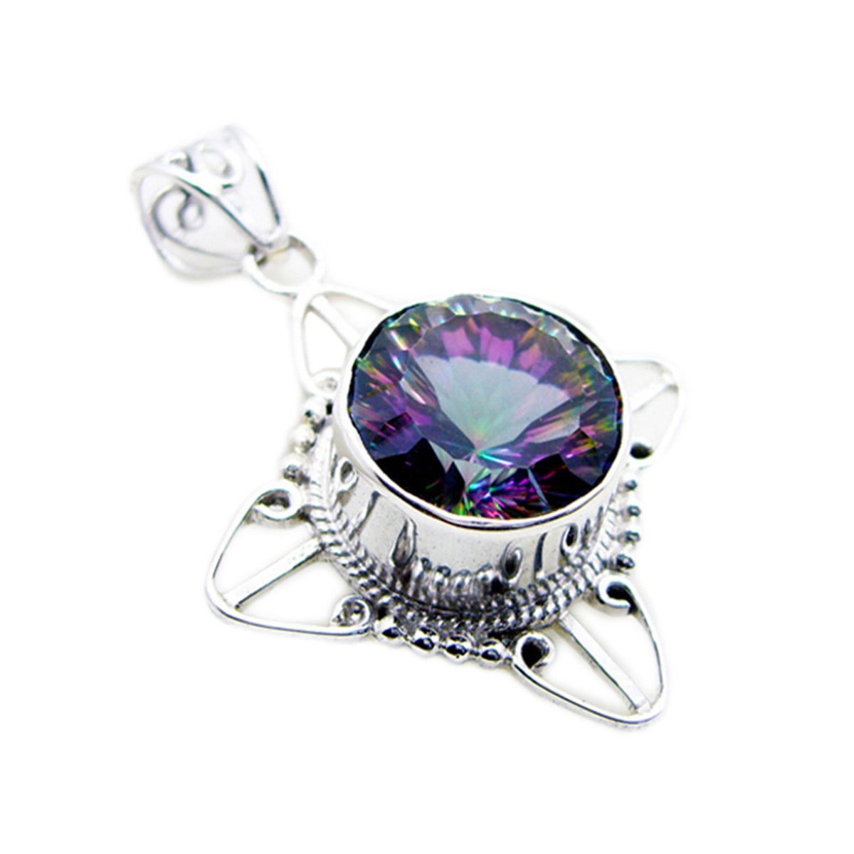 Evelyn multicolor Rope-Wire Statement Pendant