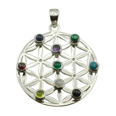 Greta multicolor Victorian Statement Pendant Multi Stone multicolor Multicolor
