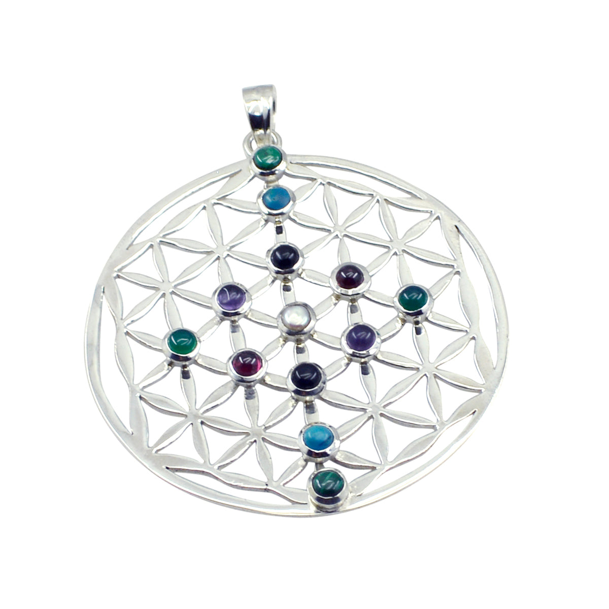 Penelope multicolor Retro Chunky Pendant Multi Stone multicolor Multicolor