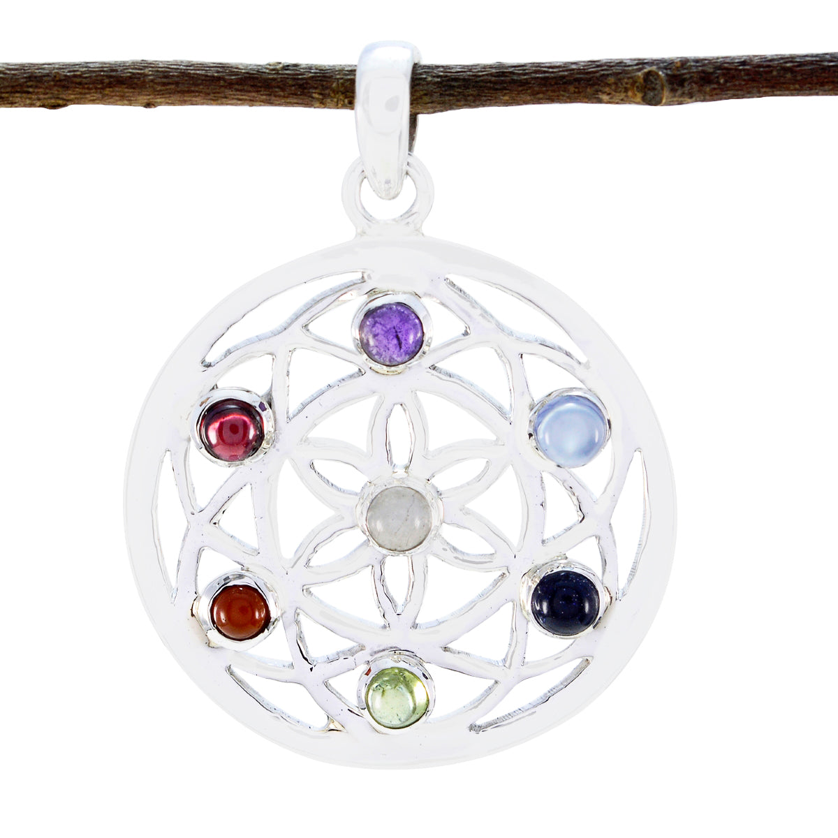 Skylar multicolor antique Edgy Pendant Multi Stone multicolor Multicolor