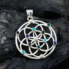Zoe multicolor Filigree Statement Pendant
