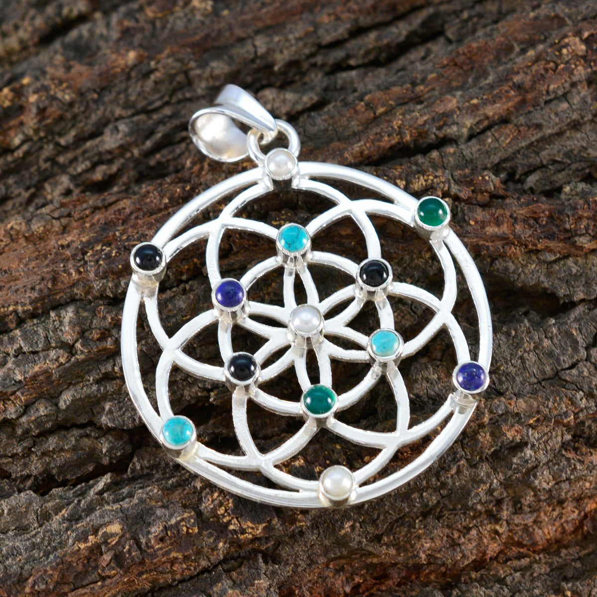 Zoe multicolor Filigree Statement Pendant