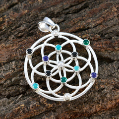 Zoe multicolor Filigree Statement Pendant