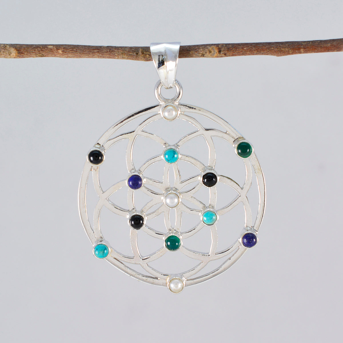 Zoe multicolor Filigree Statement Pendant