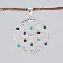 Zoe multicolor Filigree Statement Pendant