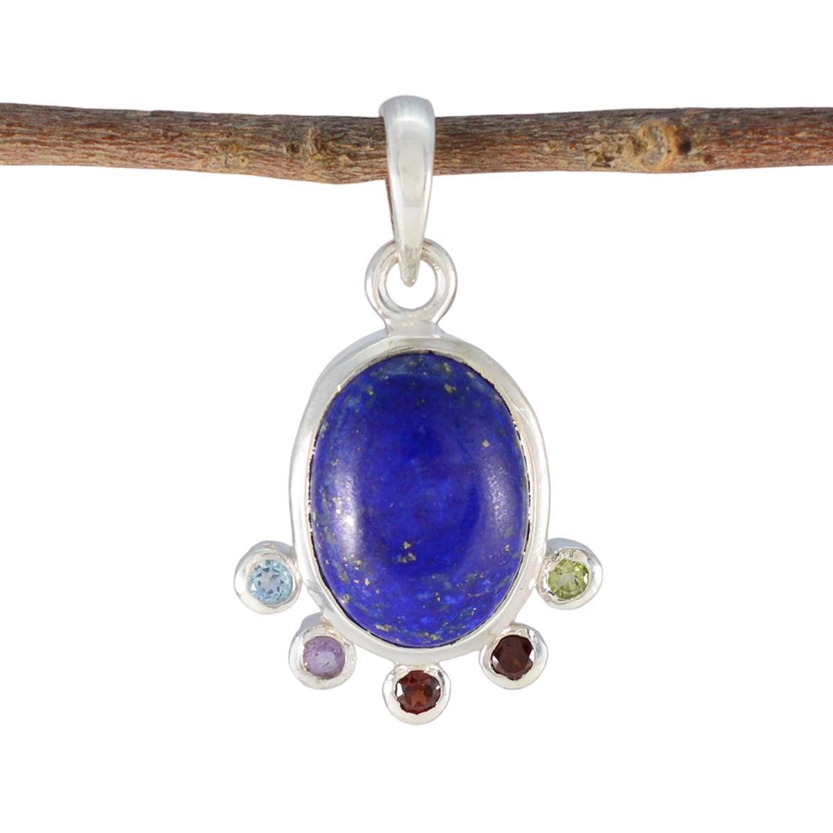 Ellie multicolor wedding Delicate Pendant Multi Stone multicolor Multicolor
