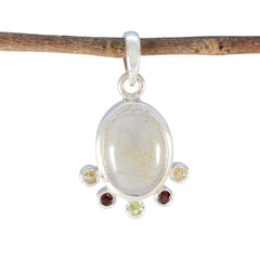 Eva multicolor Feminine Delicate Pendant Multi Stone multicolor Multicolor