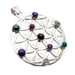 Giulia multicolor Art-Deco Statement Pendant Multi Stone multicolor Multicolor
