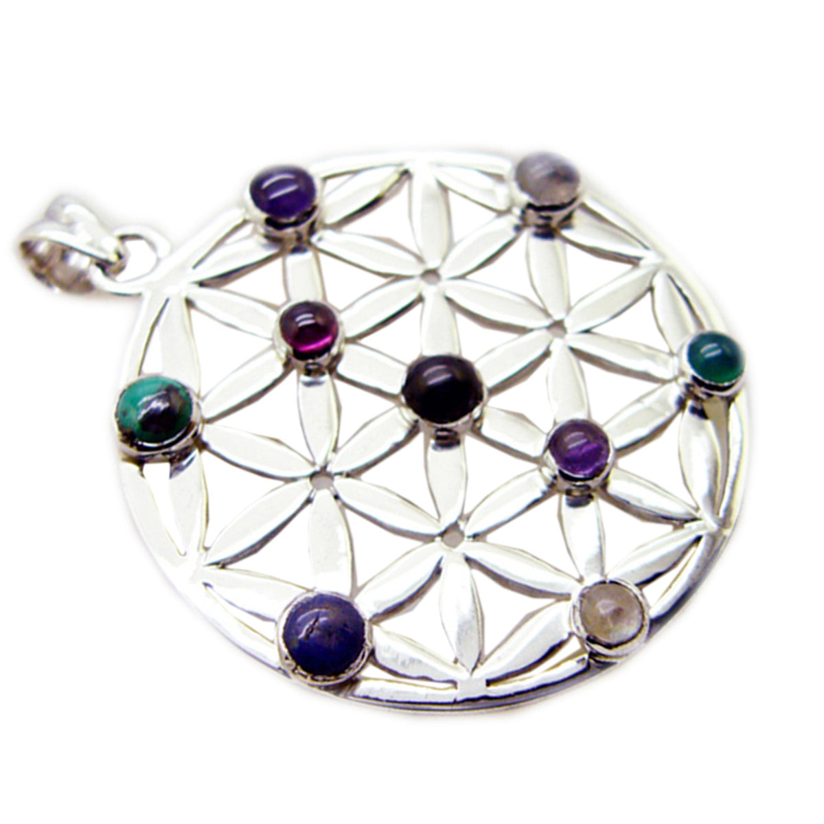 Giulia multicolor Art-Deco Statement Pendant