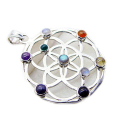 Violet multicolor antique Statement Pendant