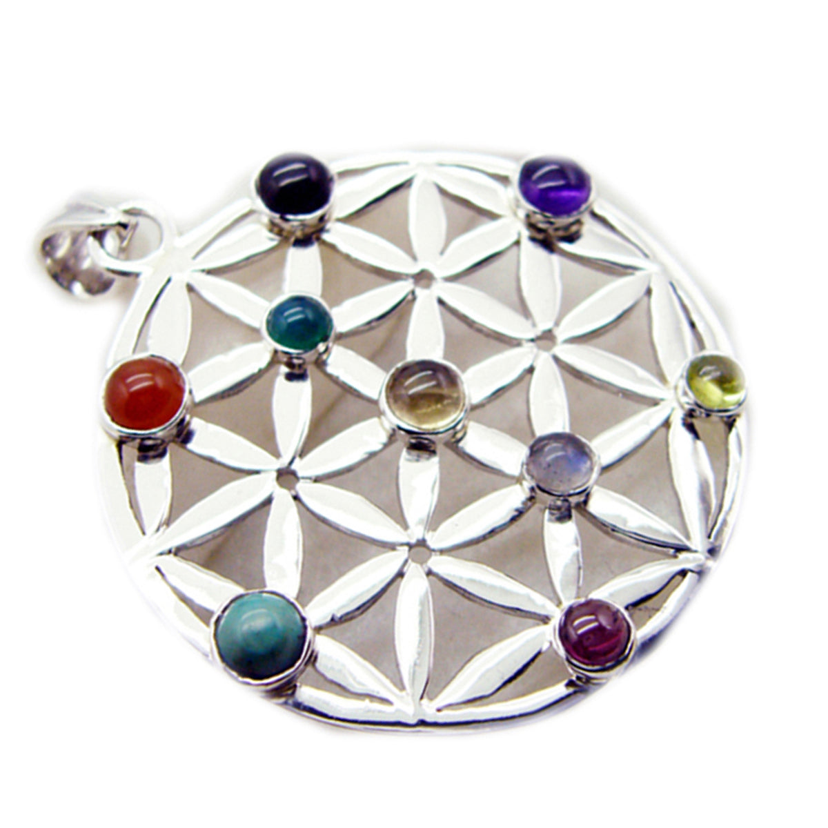Harper multicolor Retro Statement Pendant