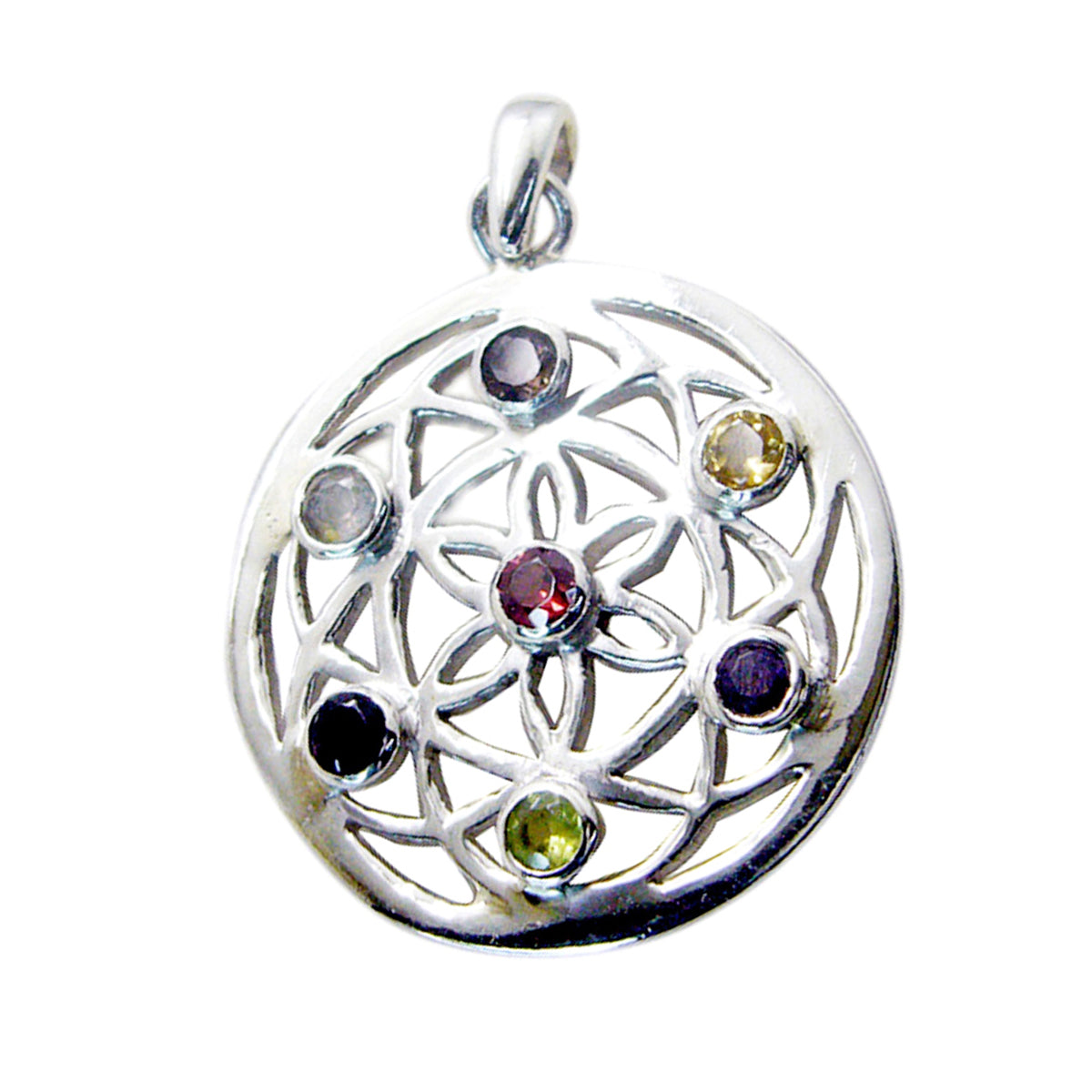 Sophia multicolor Retro Statement Pendant