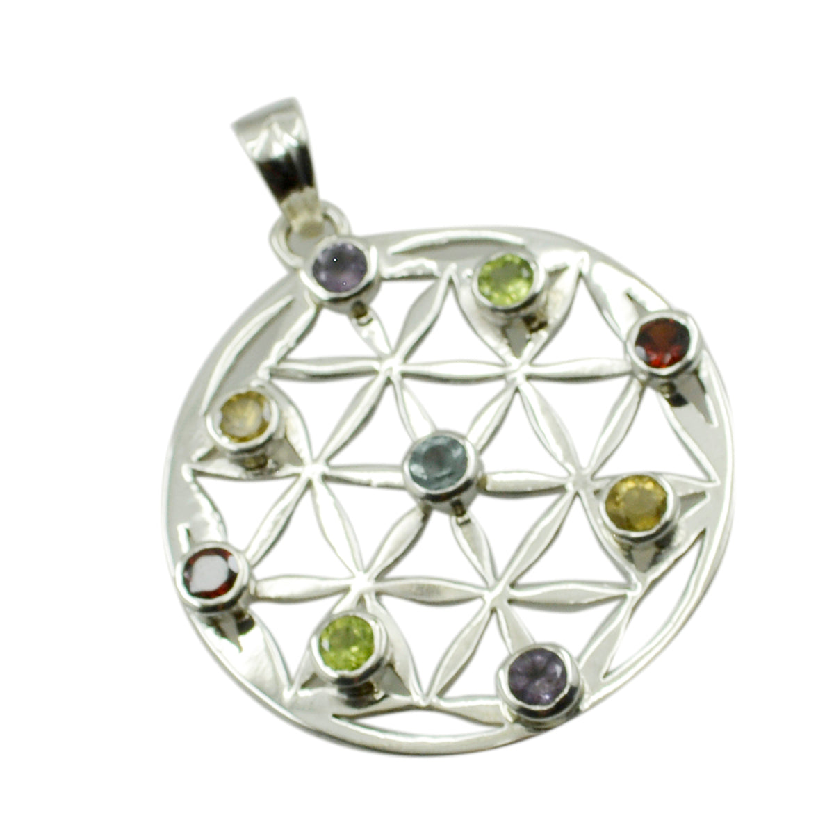 Hazel multicolor Filigree Statement Pendant