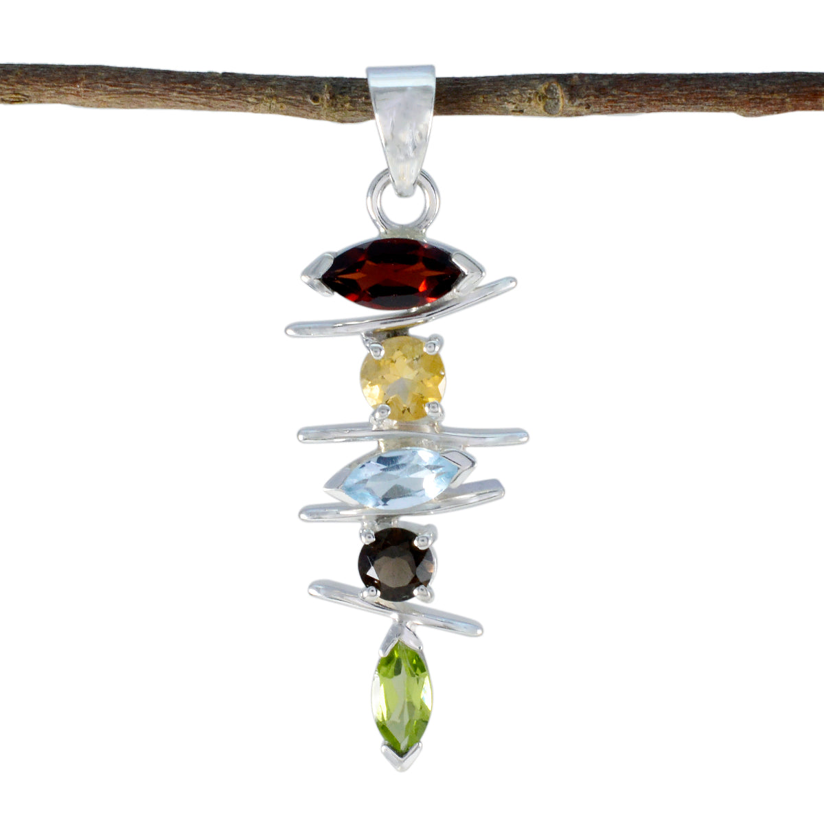 Clara multicolor Modern Tiny Pendant Multi Stone multicolor Multicolor