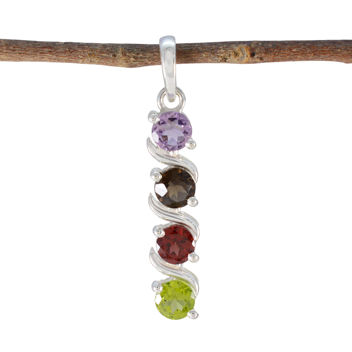 Yasmin multicolor Romantic Delicate Pendant Multi Stone multicolor Multicolor