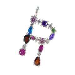 Nisa multicolor Feminine Elegant Pendant Multi Stone multicolor Multicolor