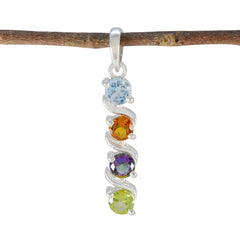Violet multicolor valentine Delicate Pendant Multi Stone multicolor Multicolor
