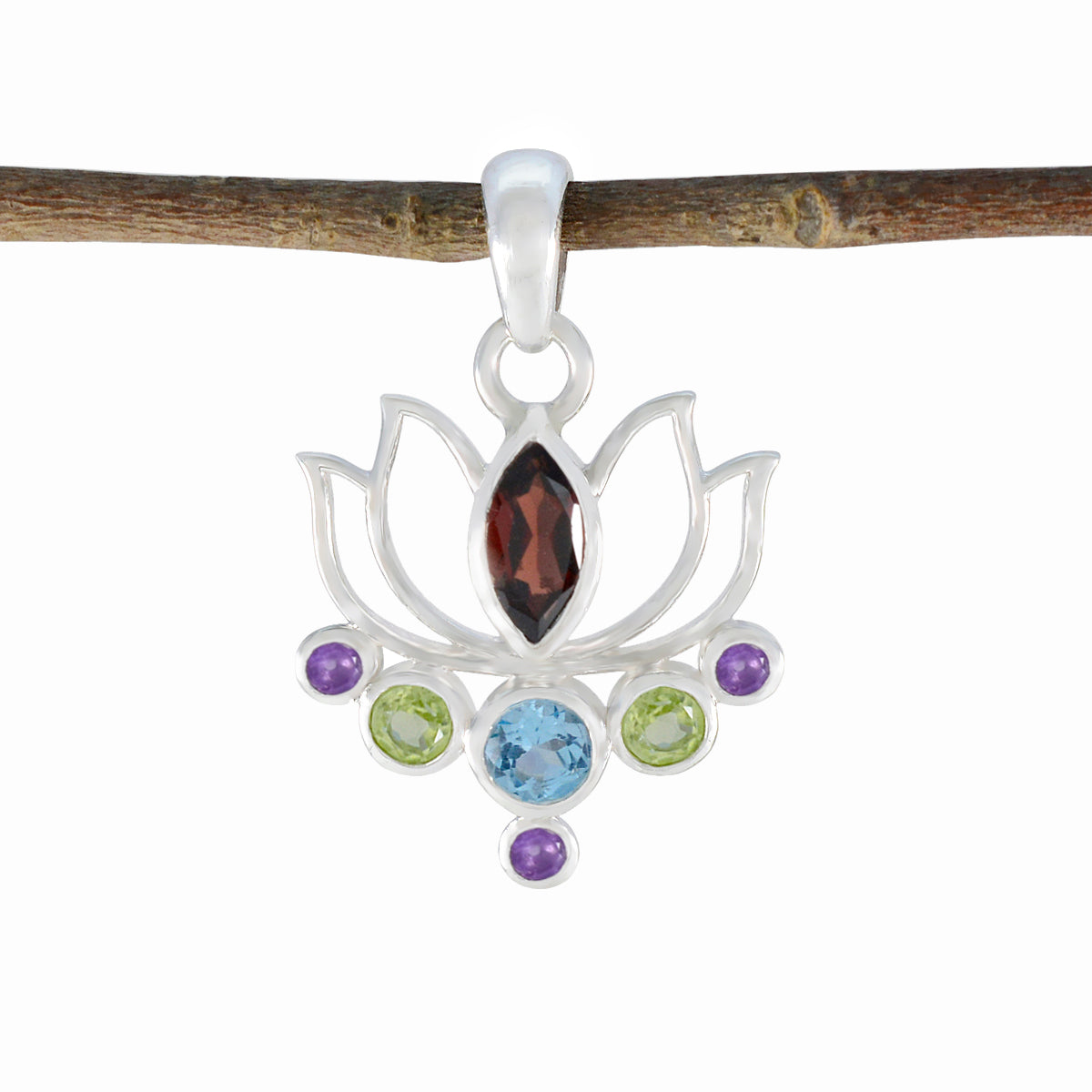 Lorena multicolor Rope-Wire Dainty Pendant Multi Stone multicolor Multicolor