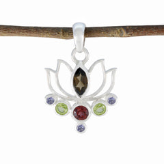 Lourdes multicolor Rope-Wire Dainty Pendant Multi Stone multicolor Multicolor