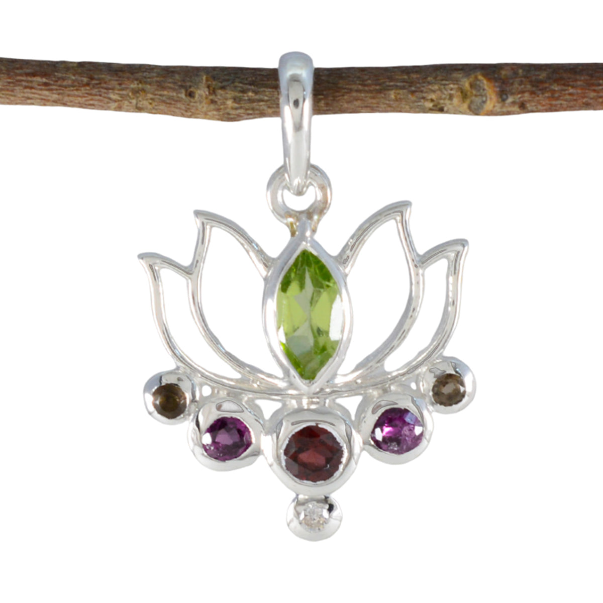 Lucia multicolor Rope-Wire Dainty Pendant Multi Stone multicolor Multicolor