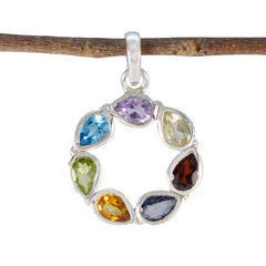 Ines multicolor Modern Dainty Pendant Multi Stone multicolor Multicolor