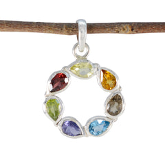Inès multicolor Contemporary Dainty Pendant Multi Stone multicolor Multicolor