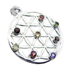 Ida multicolor Art-Deco Statement Pendant Multi Stone multicolor Multicolor