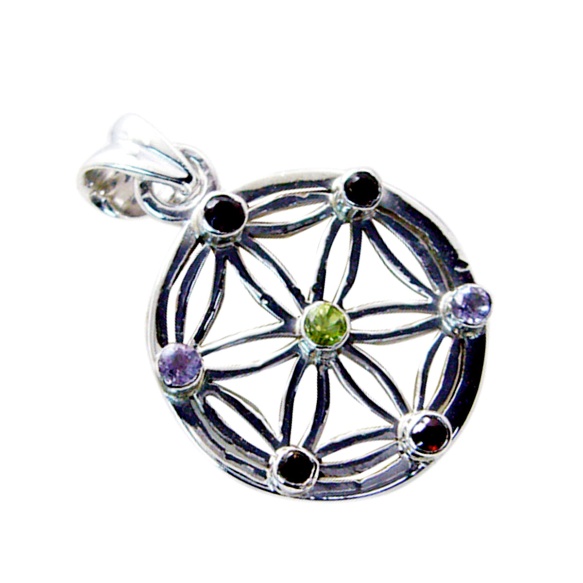 Mathilde multicolor Victorian Featherlight Pendant