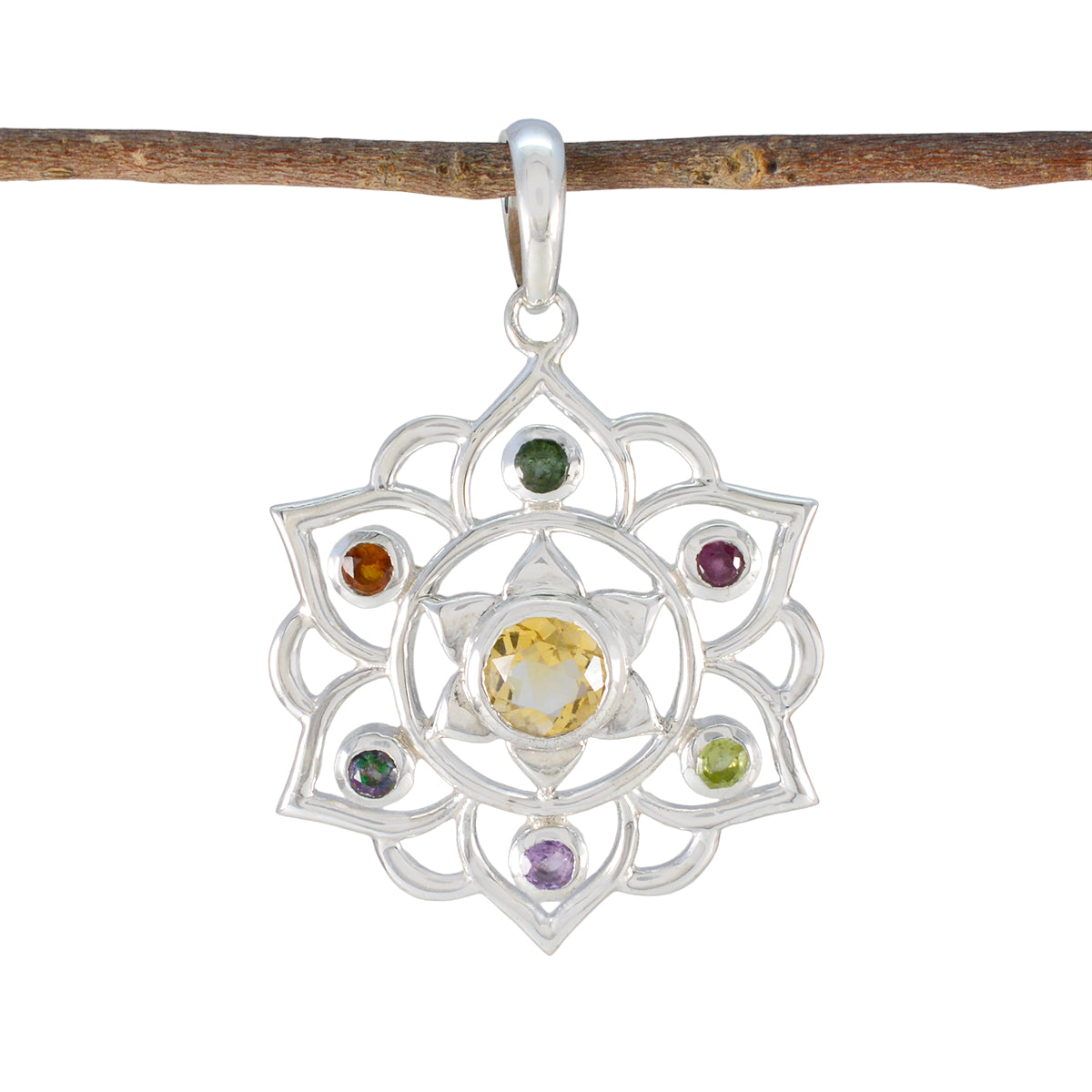 Sofia multicolor Rope-Wire Classic Pendant Multi Stone multicolor Multicolor