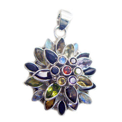 Marie multicolor Boho Chunky Pendant Multi Stone multicolor Multicolor