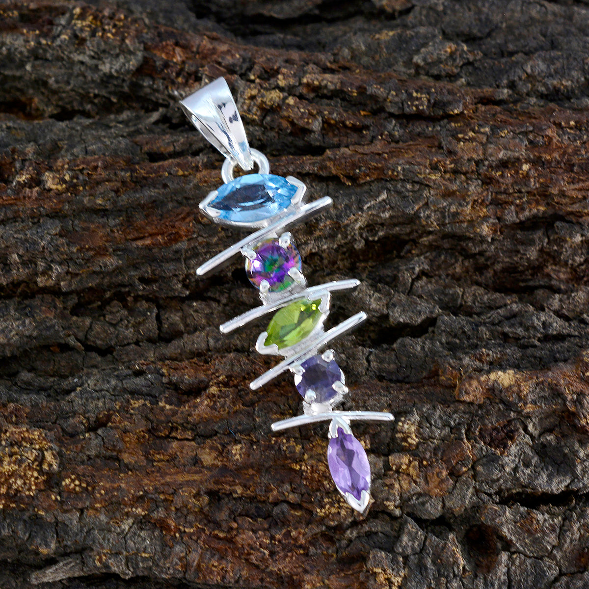 Daniela multicolor Abstract Tiny Pendant
