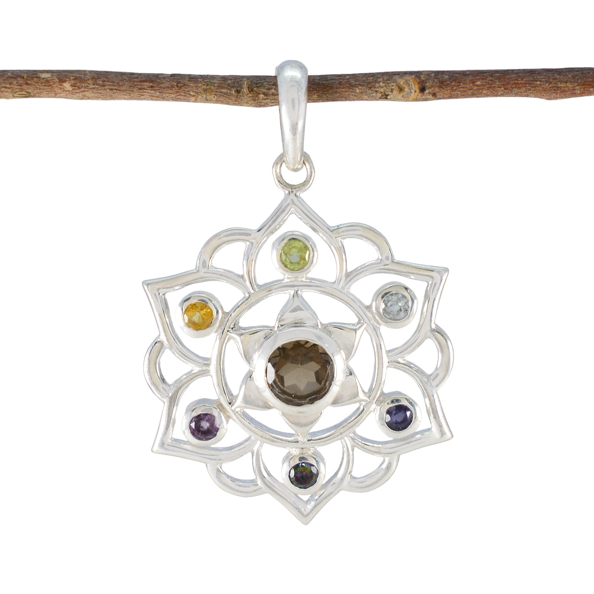Sophia multicolor Rope-Wire Classic Pendant Multi Stone multicolor Multicolor