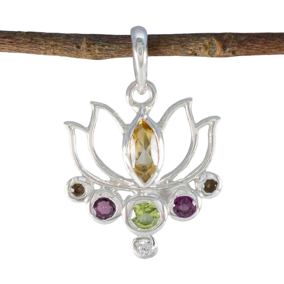 Anna multicolor Rope-Wire Dainty Pendant Multi Stone multicolor Multicolor