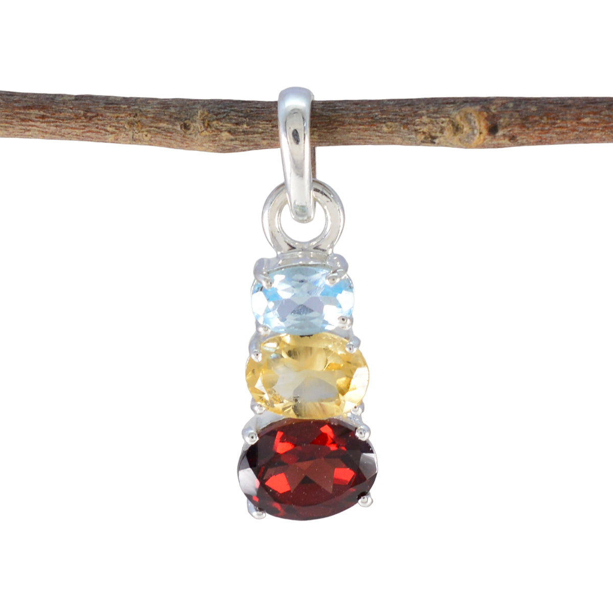 Hana multicolor Contemporary Minimalist Pendant Multi Stone multicolor Multicolor