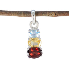Hana multicolor Contemporary Minimalist Pendant Multi Stone multicolor Multicolor
