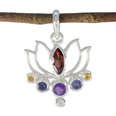 Aria multicolor Rope-Wire Dainty Pendant Multi Stone multicolor Multicolor