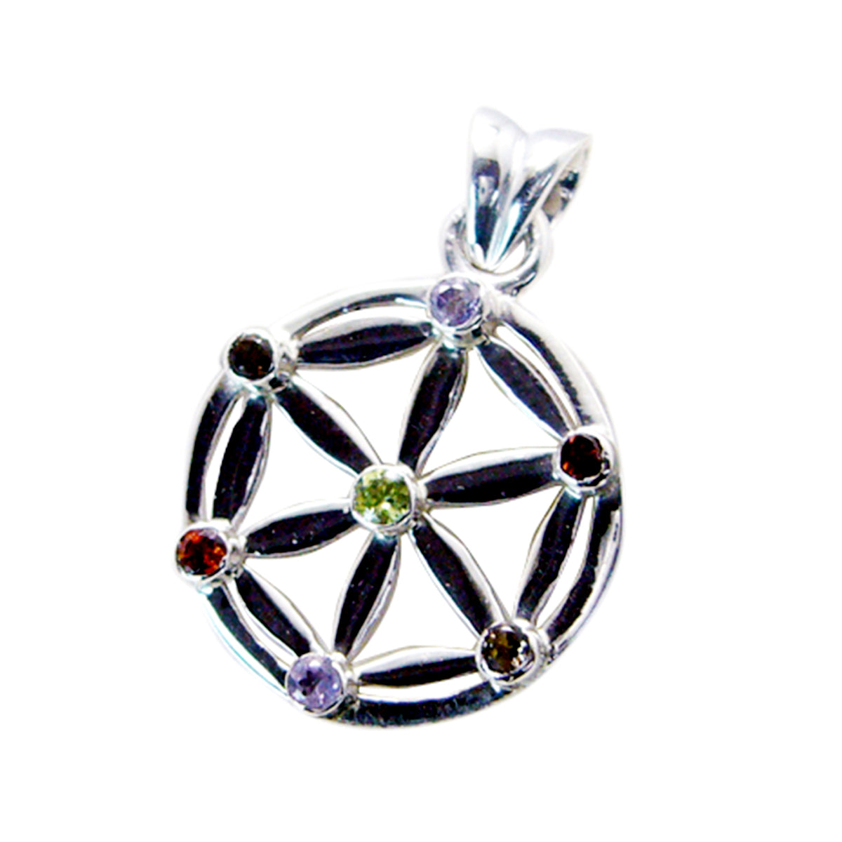 Mila multicolor Retro Featherlight Pendant Multi Stone multicolor Multicolor